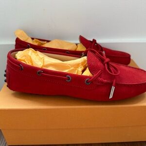 Tod’s Red Suede Loafers brand new size 7.5